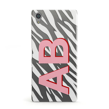 Zebra Initials Sony Xperia Case