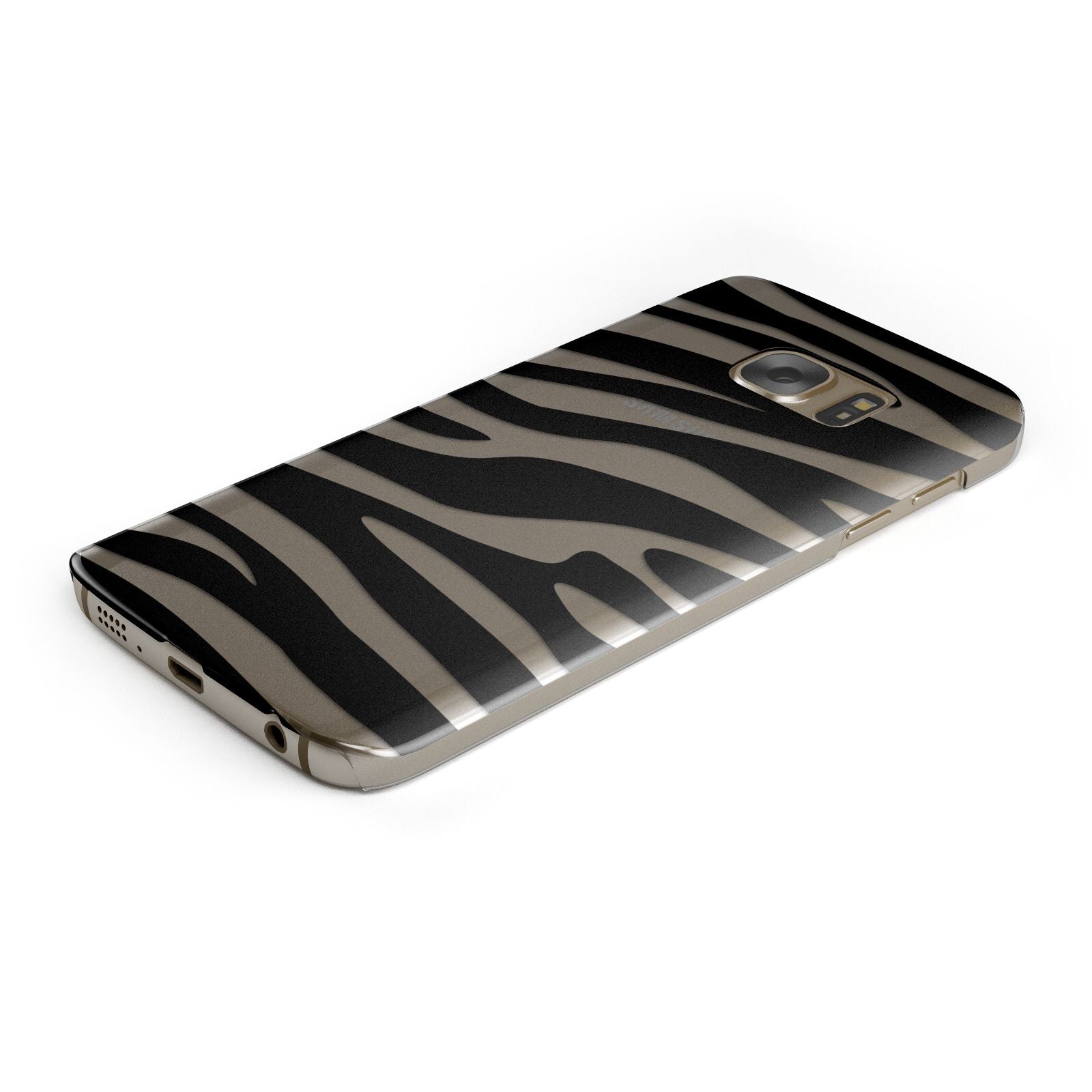 Zebra Print Protective Samsung Galaxy Case Angled Image