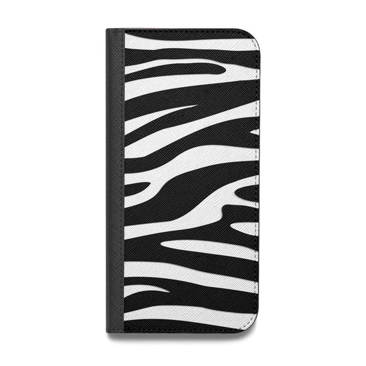 Zebra Print Vegan Leather Flip iPhone Case