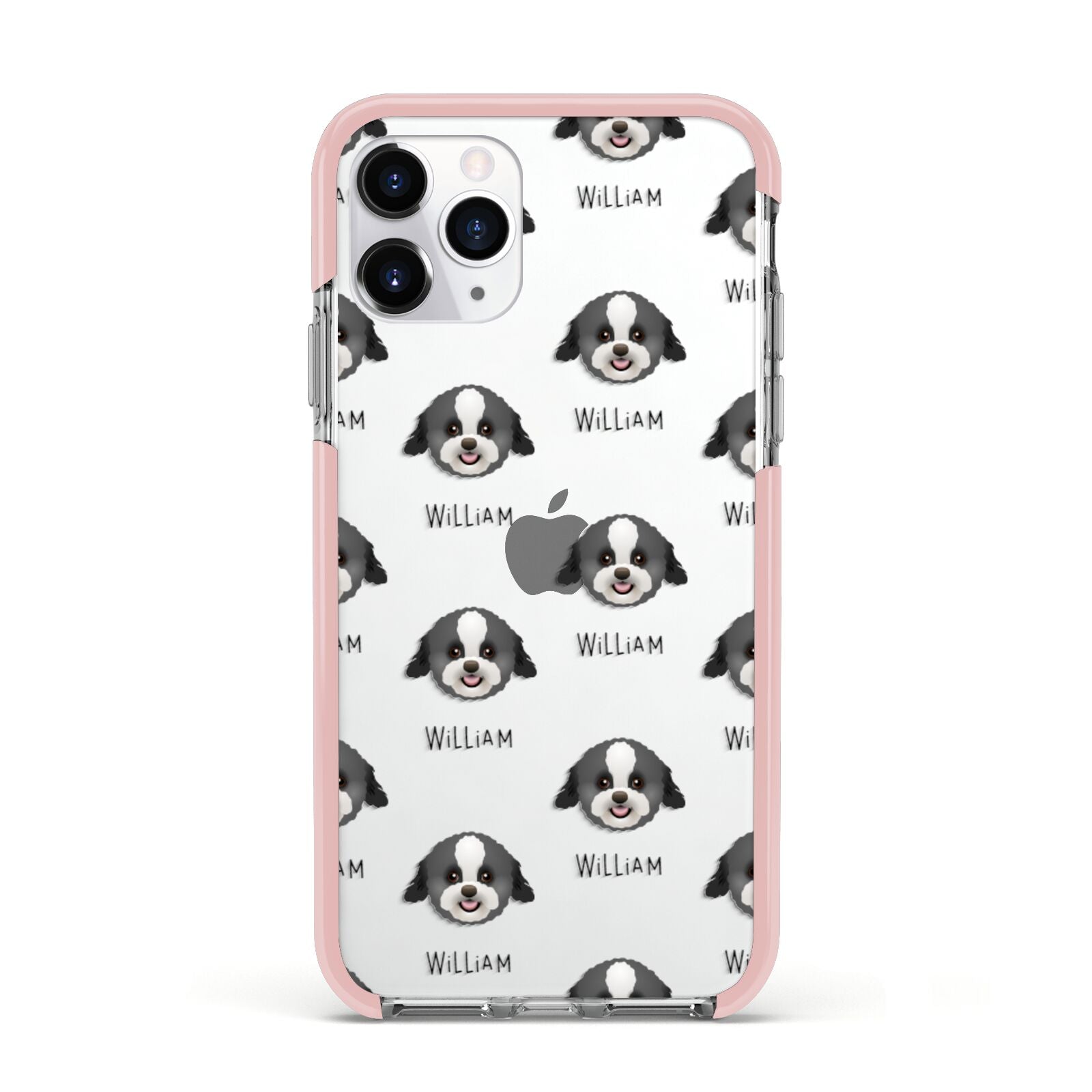Zuchon Icon with Name Apple iPhone 11 Pro in Silver with Pink Impact Case