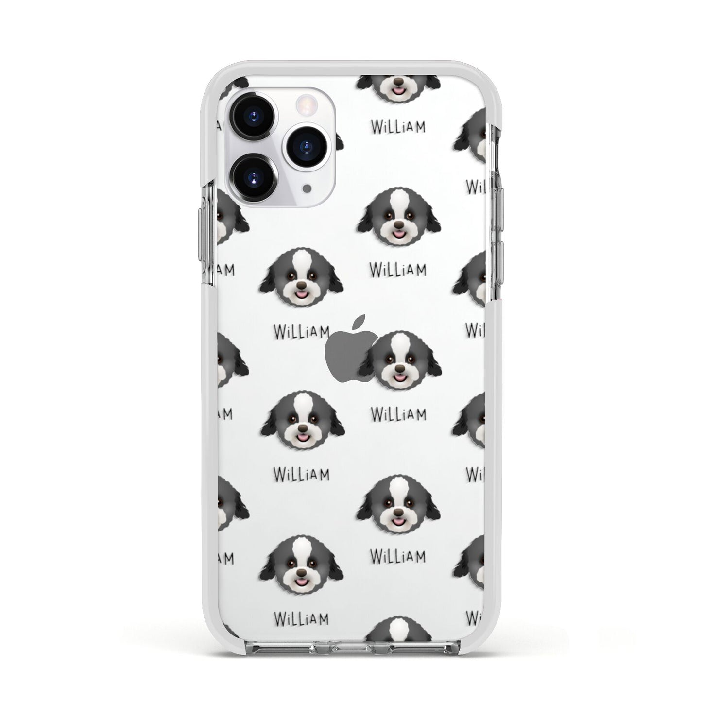 Zuchon Icon with Name Apple iPhone 11 Pro in Silver with White Impact Case