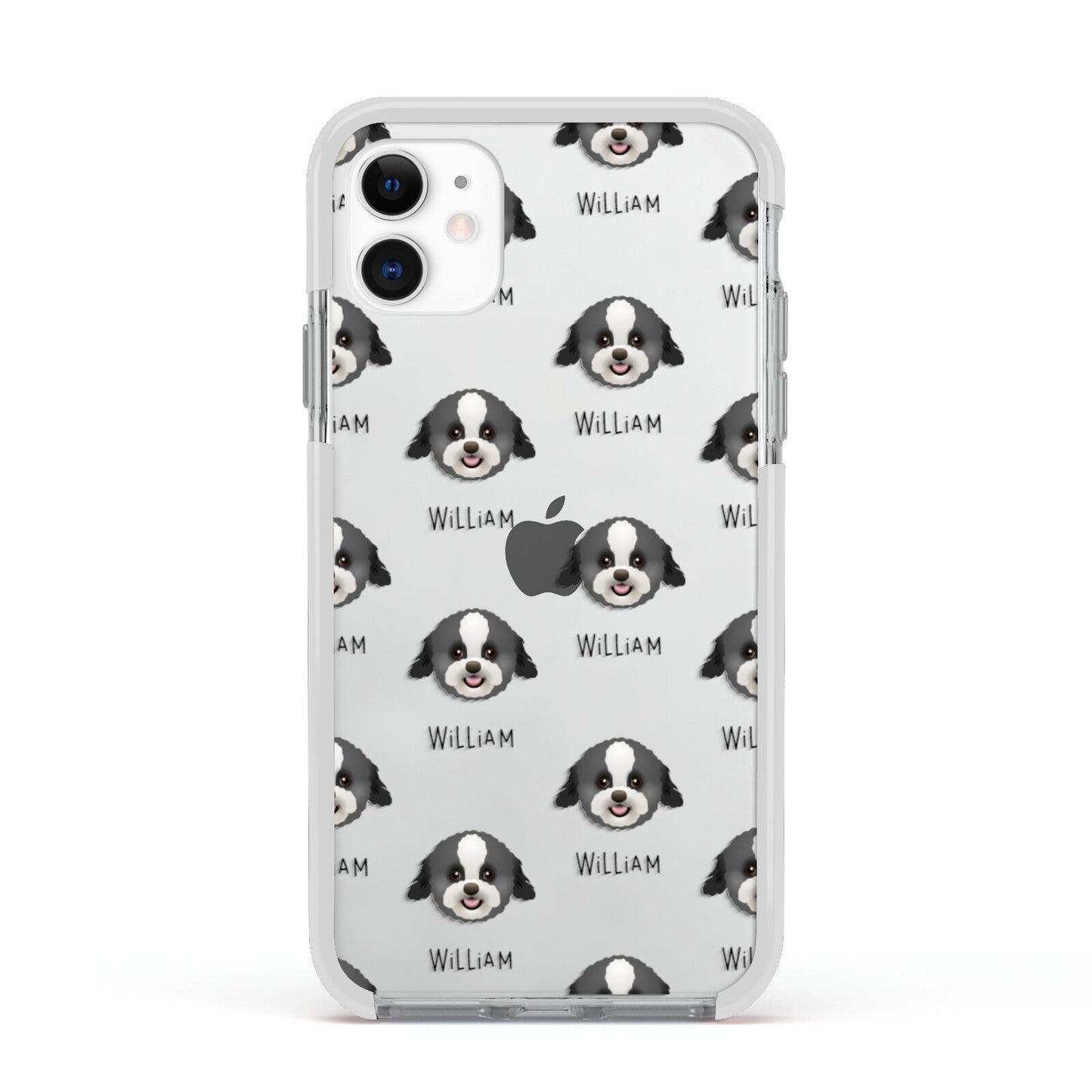 Zuchon Icon with Name Apple iPhone 11 in White with White Impact Case