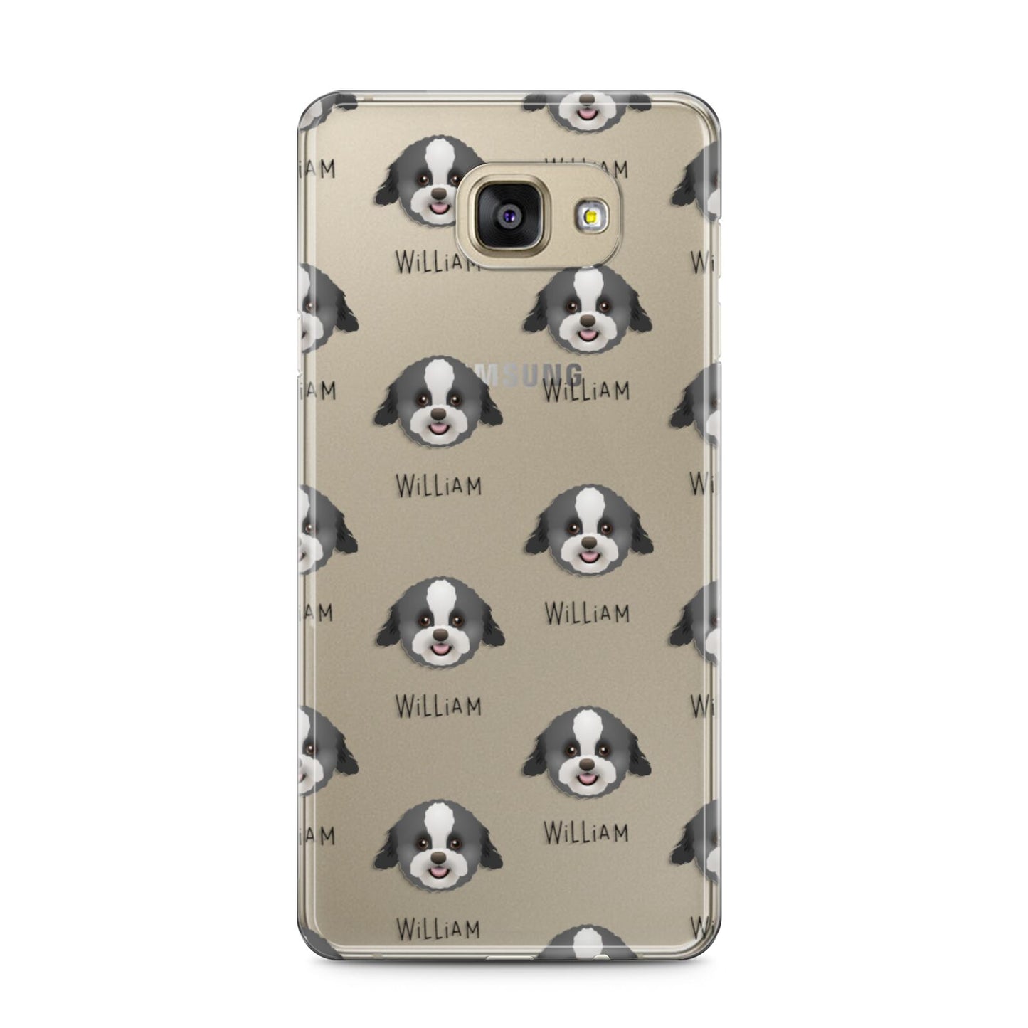 Zuchon Icon with Name Samsung Galaxy A5 2016 Case on gold phone