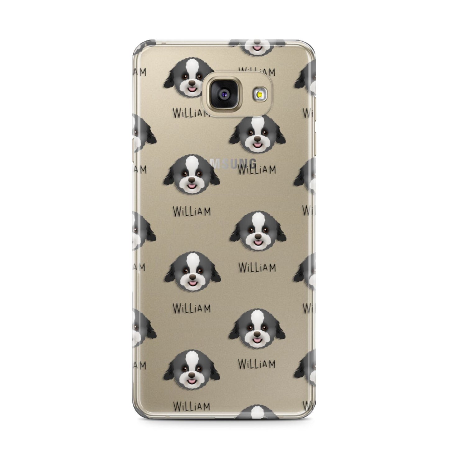 Zuchon Icon with Name Samsung Galaxy A7 2016 Case on gold phone