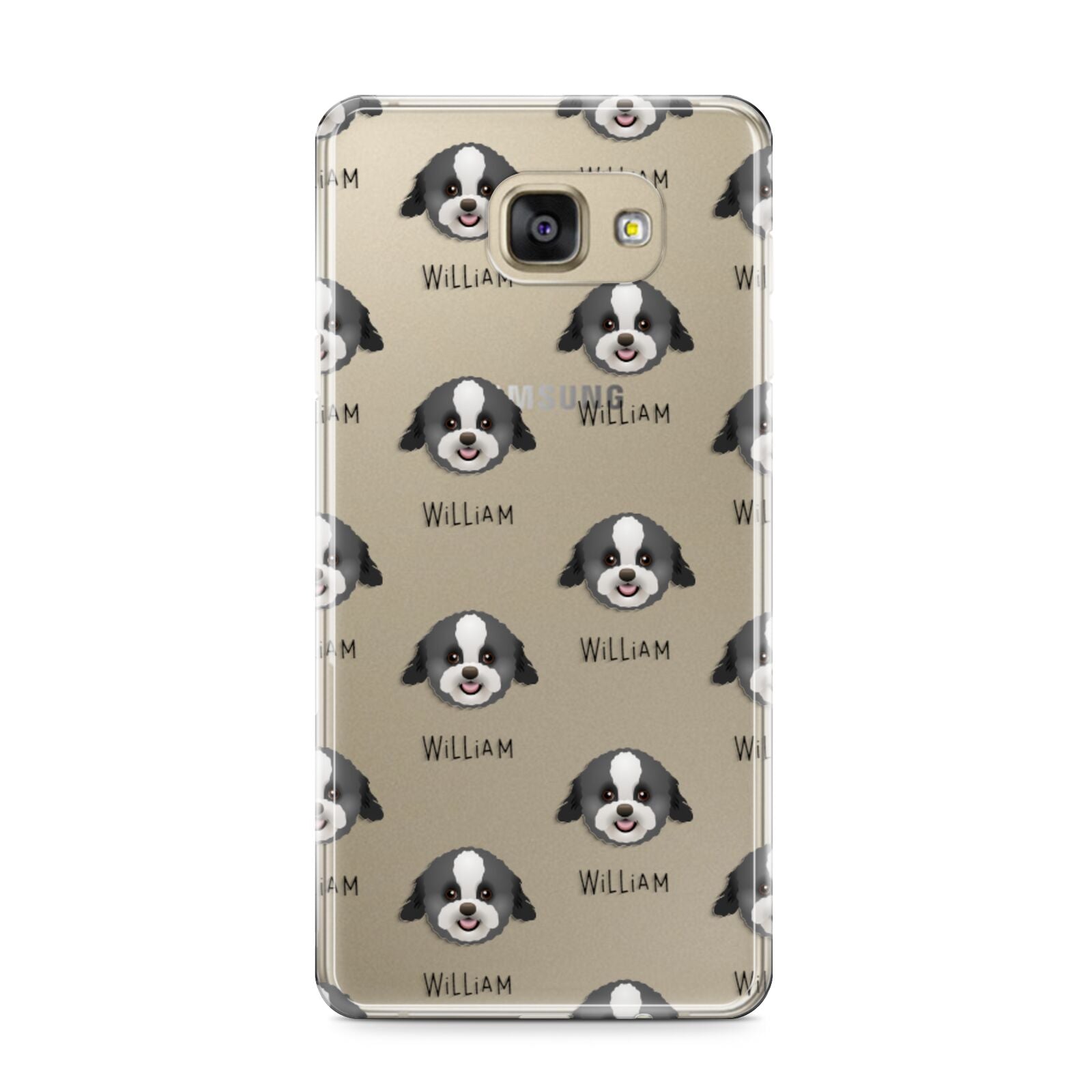 Zuchon Icon with Name Samsung Galaxy A9 2016 Case on gold phone