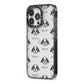 Zuchon Icon with Name iPhone 13 Pro Black Impact Case Side Angle on Silver phone