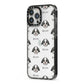 Zuchon Icon with Name iPhone 13 Pro Max Black Impact Case Side Angle on Silver phone
