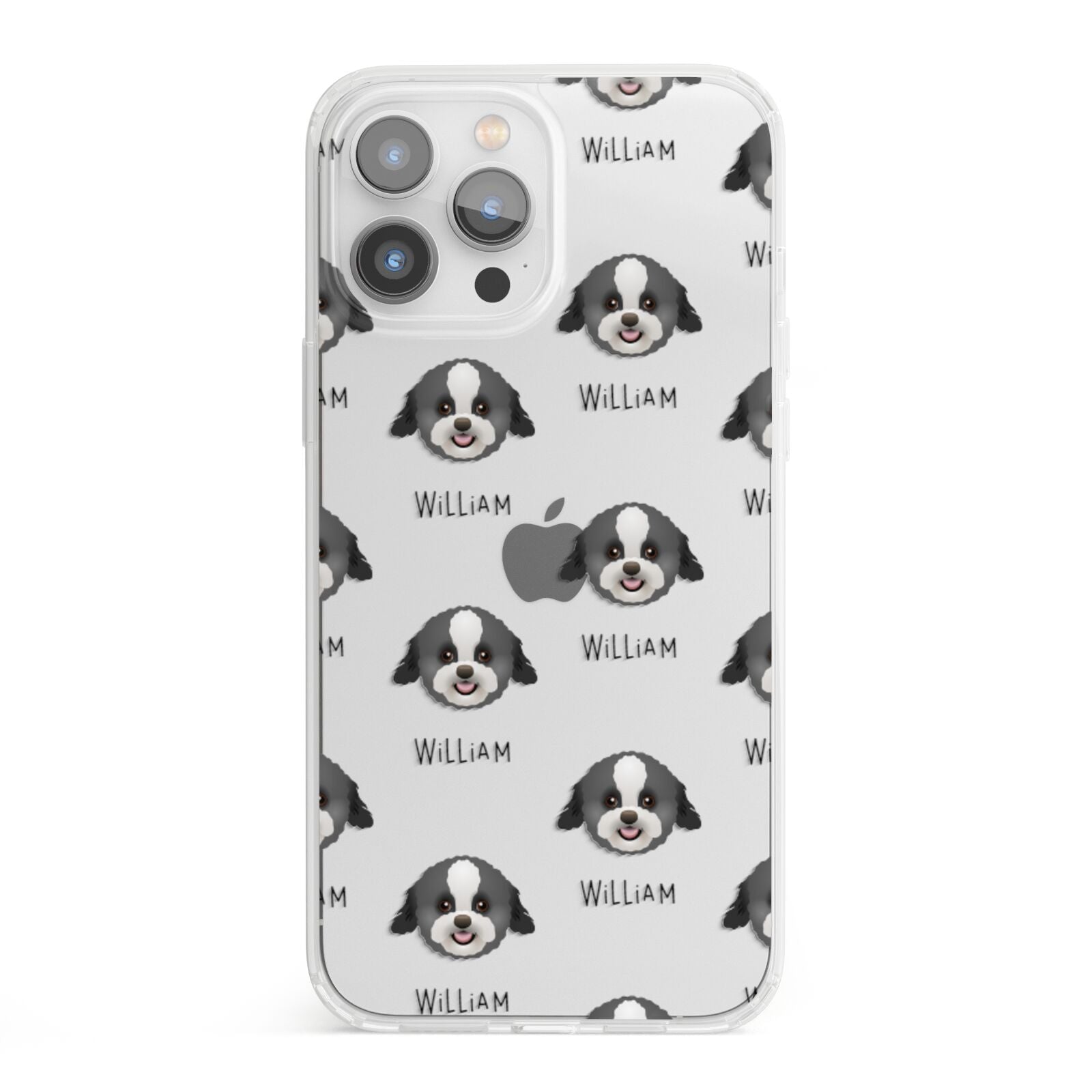 Zuchon Icon with Name iPhone 13 Pro Max Clear Bumper Case