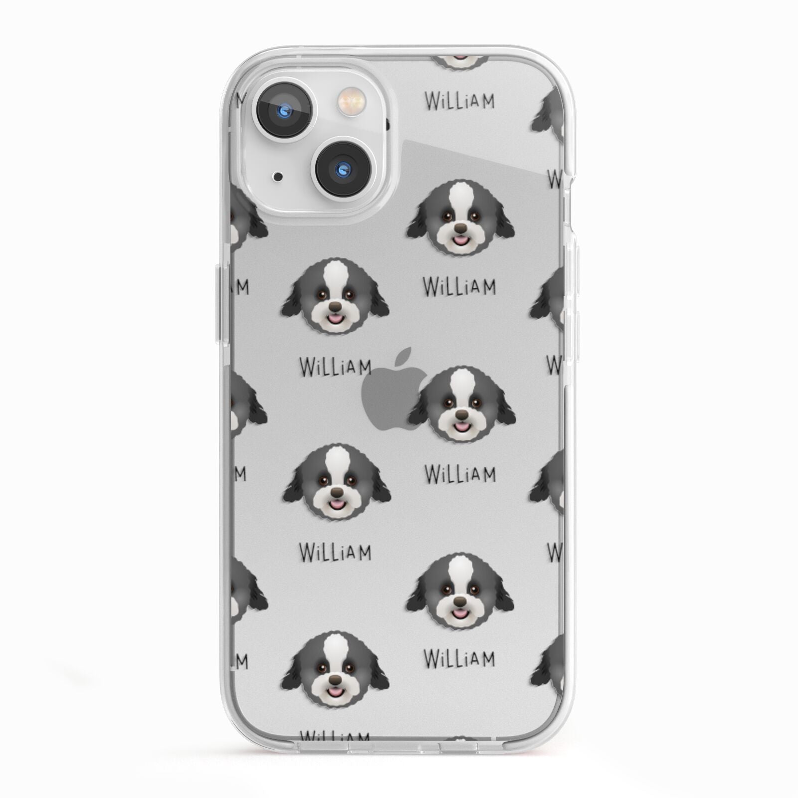 Zuchon Icon with Name iPhone 13 TPU Impact Case with White Edges