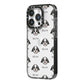 Zuchon Icon with Name iPhone 14 Pro Black Impact Case Side Angle on Silver phone