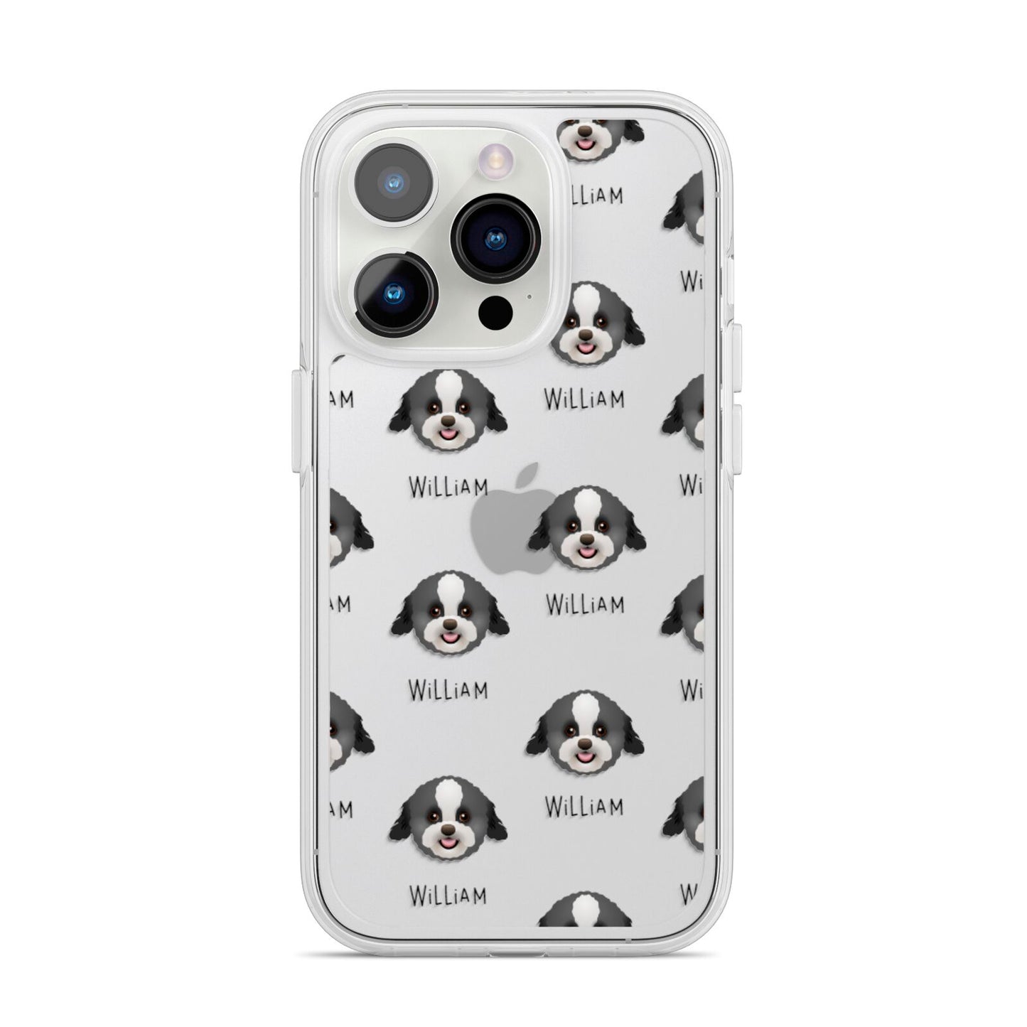 Zuchon Icon with Name iPhone 14 Pro Clear Tough Case Silver