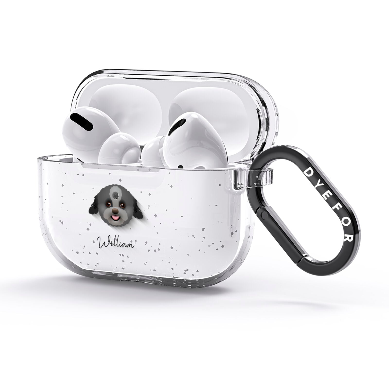 Zuchon Personalised AirPods Glitter Case 3rd Gen Side Image