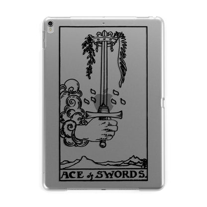 Ace of Swords Monochrome Apple iPad Silver Case