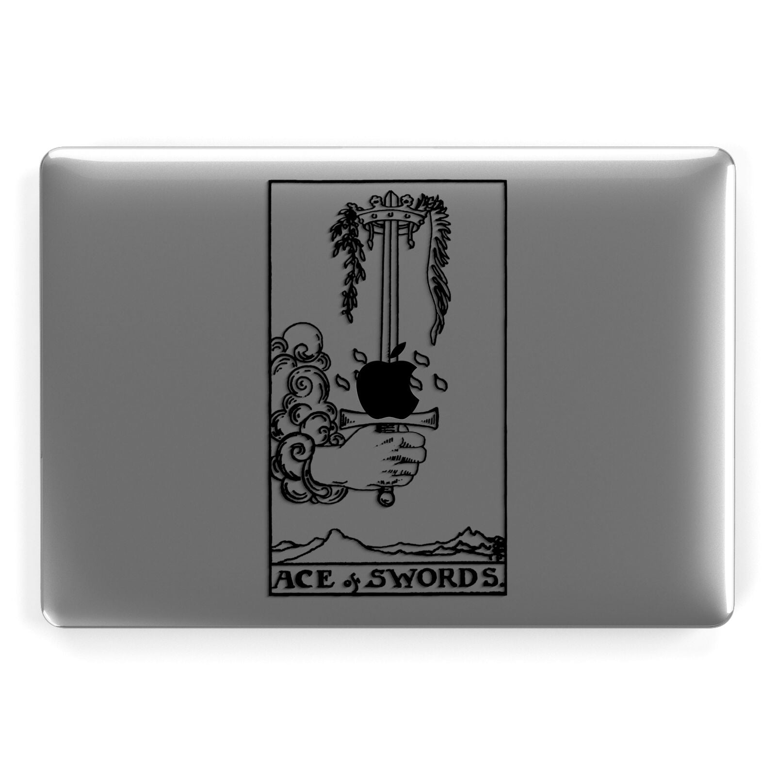 Ace of Swords Monochrome Apple MacBook Case