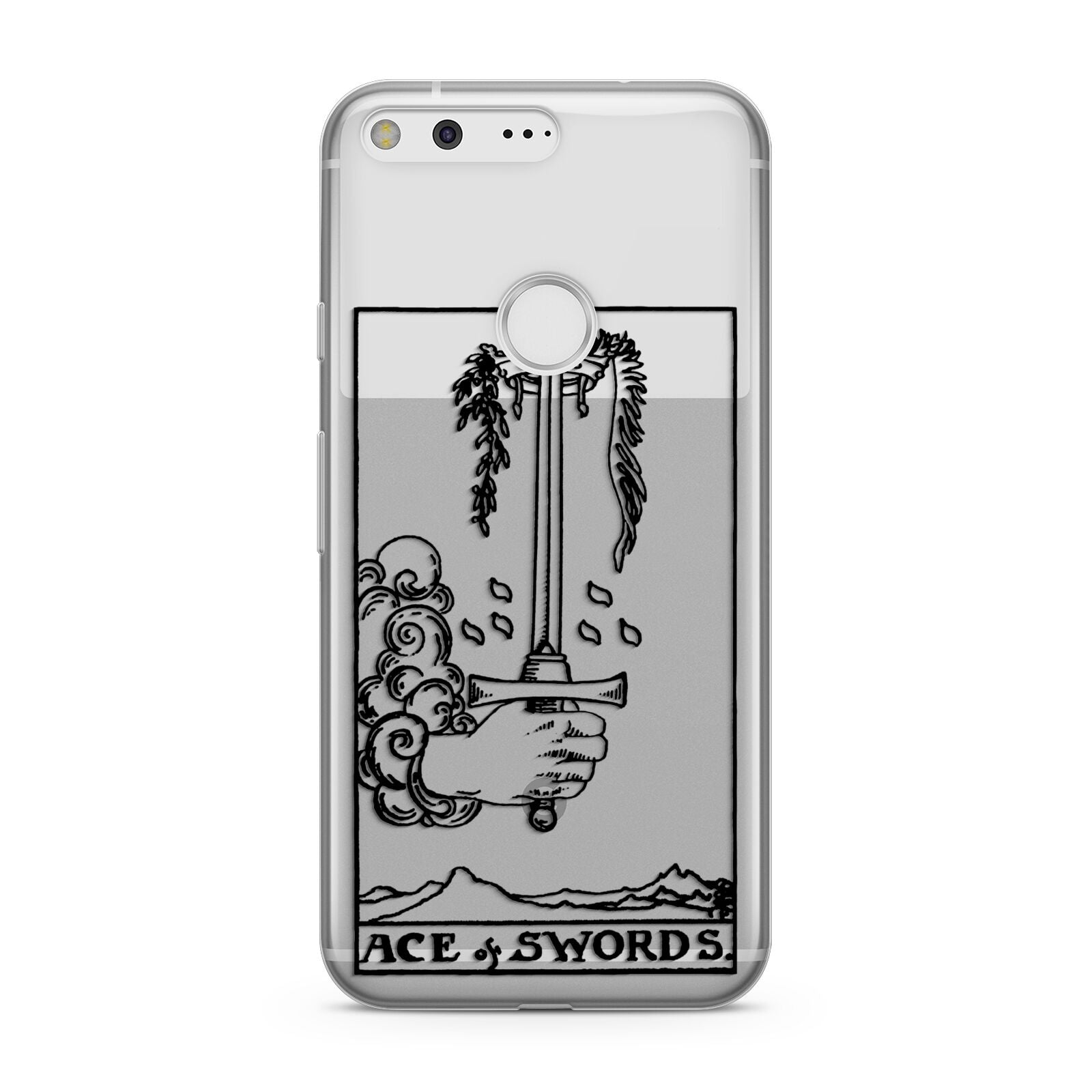 Ace of Swords Monochrome Google Pixel Case