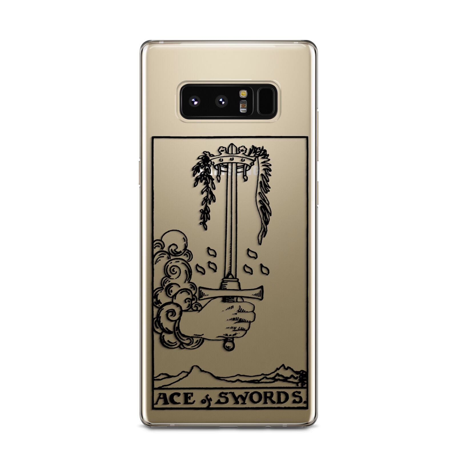 Ace of Swords Monochrome Samsung Galaxy Note 8 Case