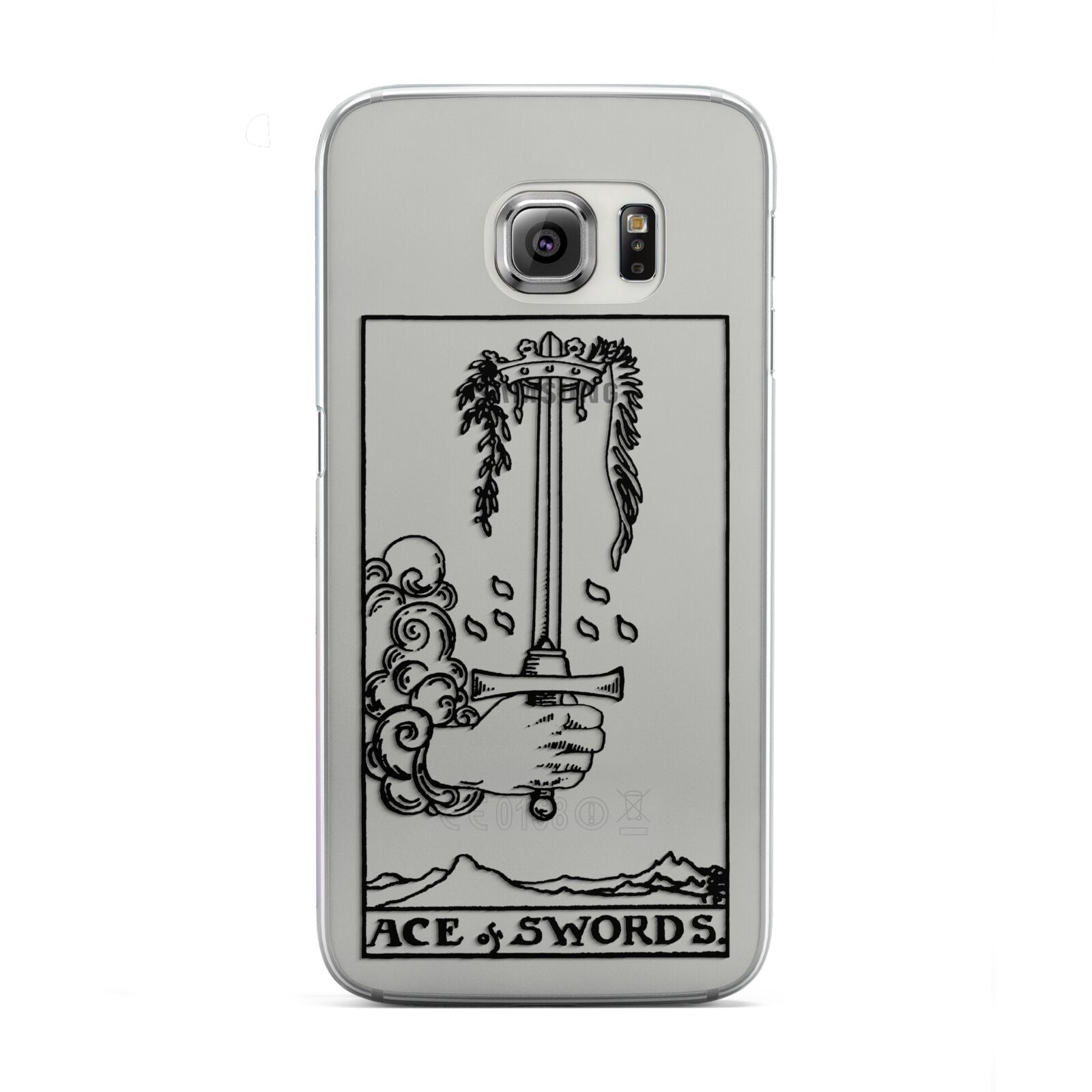 Ace of Swords Monochrome Samsung Galaxy S6 Edge Case