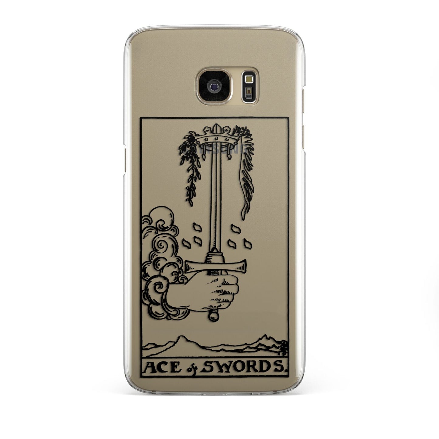 Ace of Swords Monochrome Samsung Galaxy S7 Edge Case