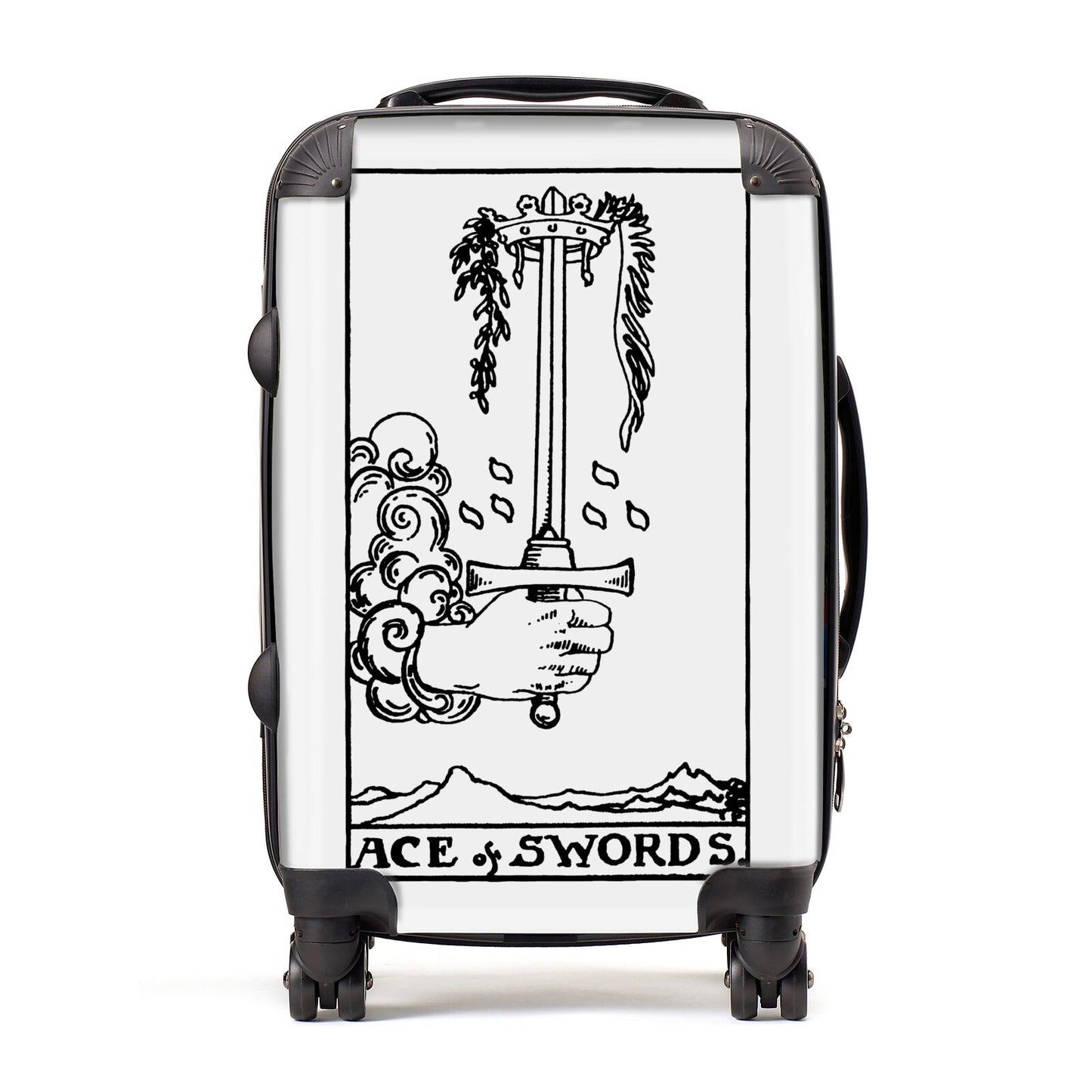 Ace of Swords Monochrome Suitcase