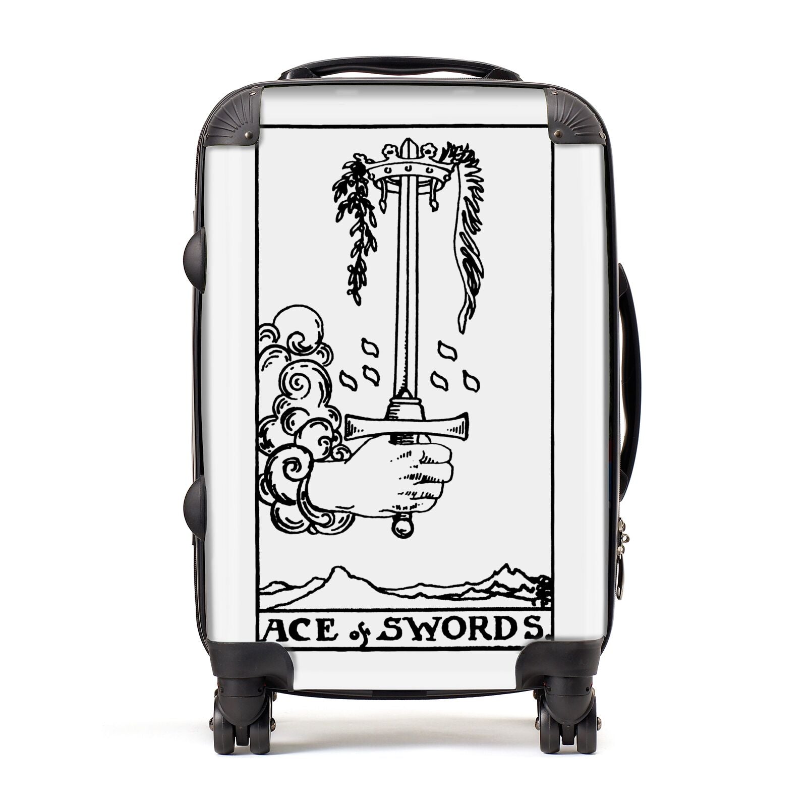 Ace of Swords Monochrome Suitcase