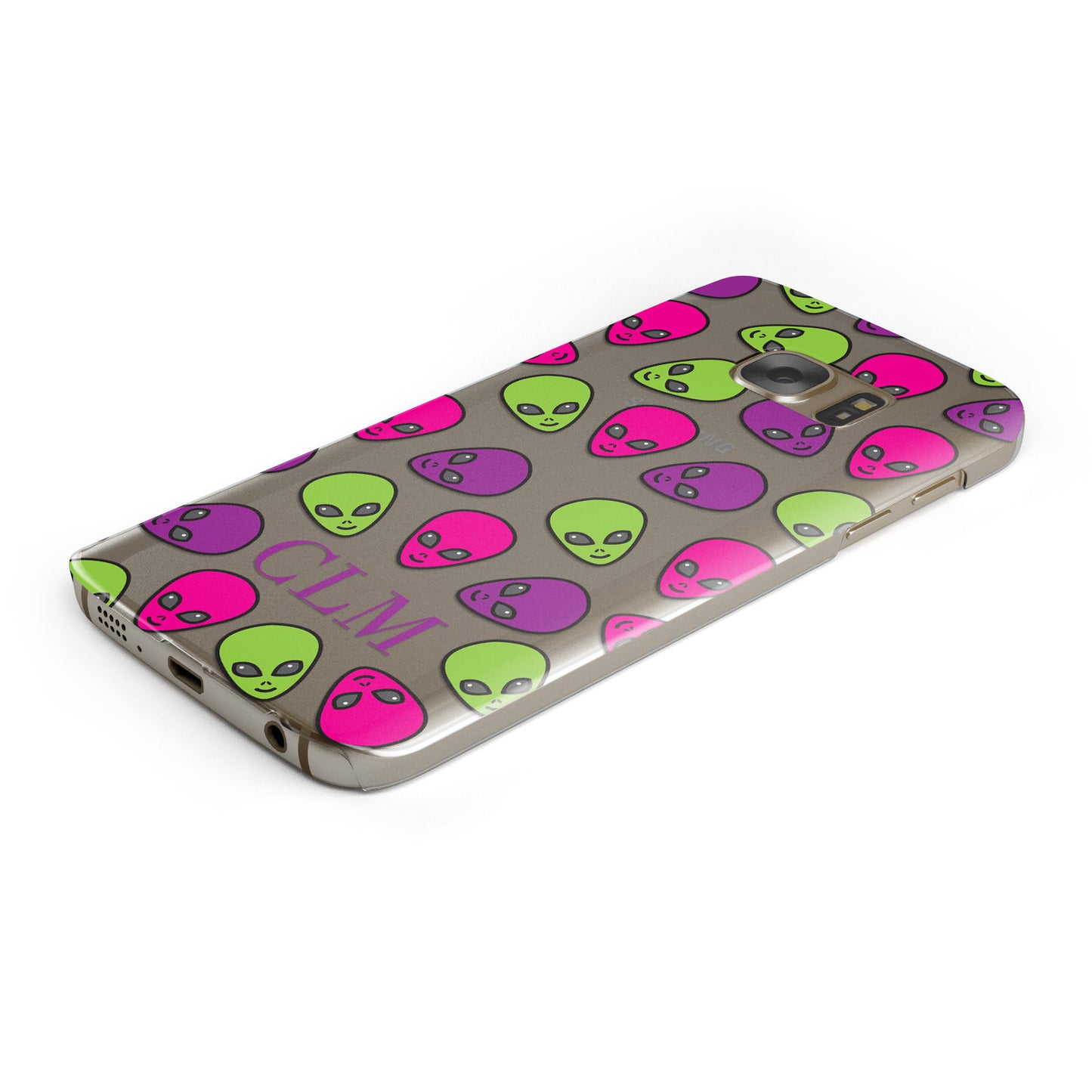 Personalised Aliens Initials Samsung Galaxy Case Bottom Cutout