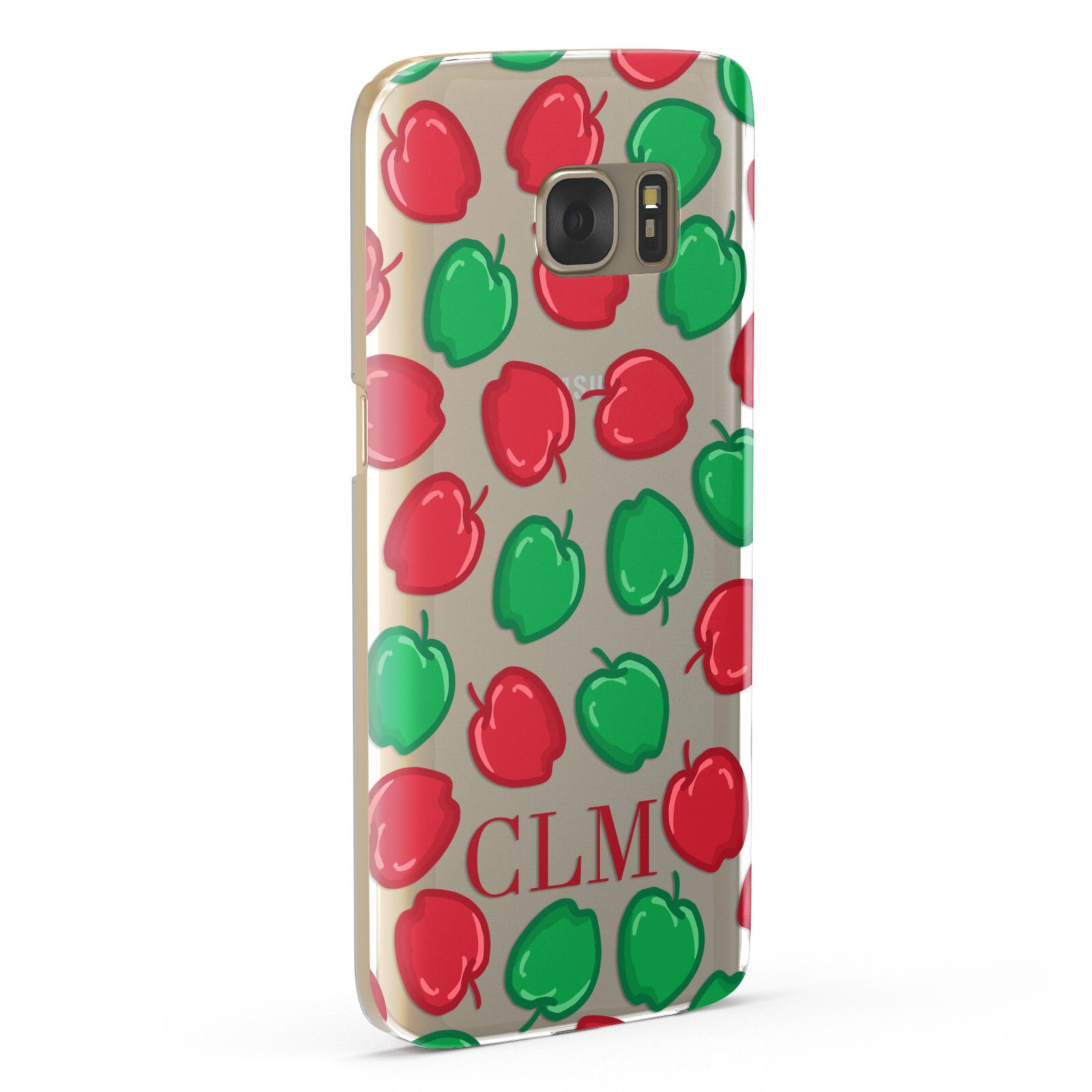 Personalised Apples Initials Clear Samsung Galaxy Case Fourty Five Degrees