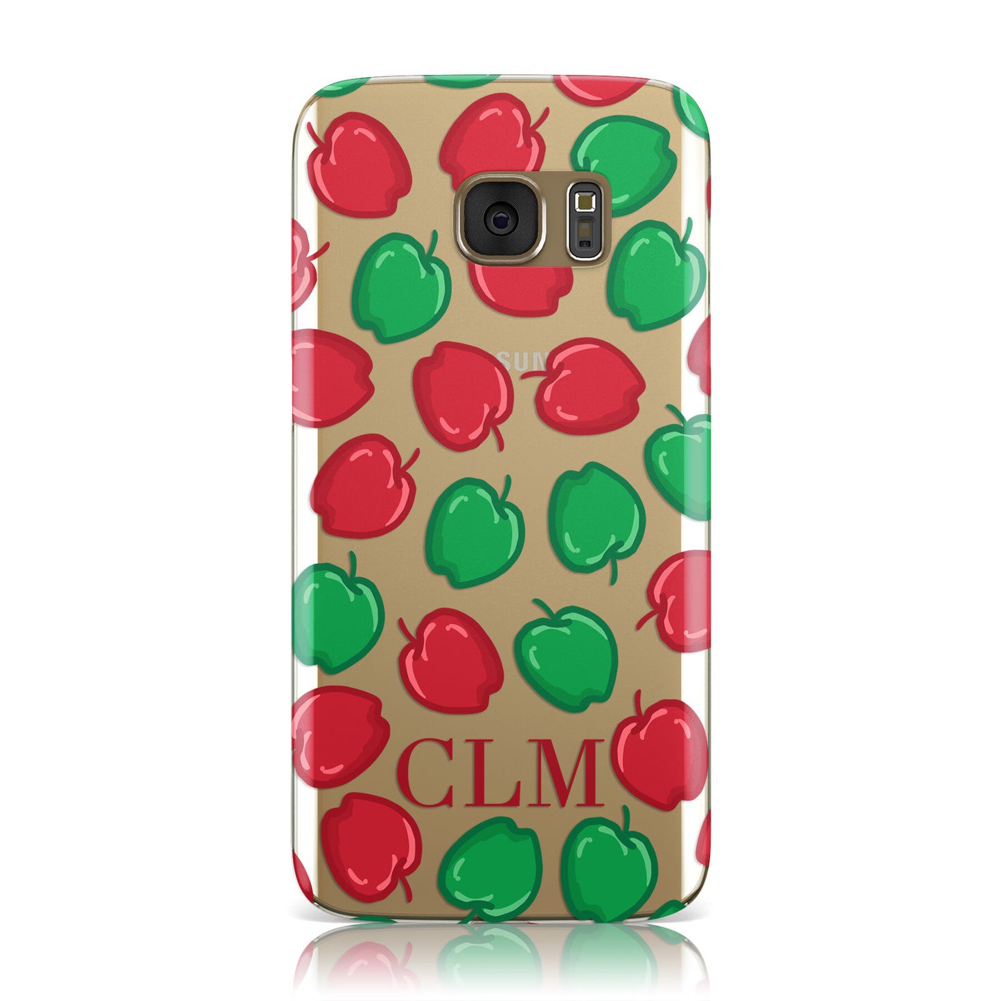 Personalised Apples Initials Clear Samsung Galaxy Case