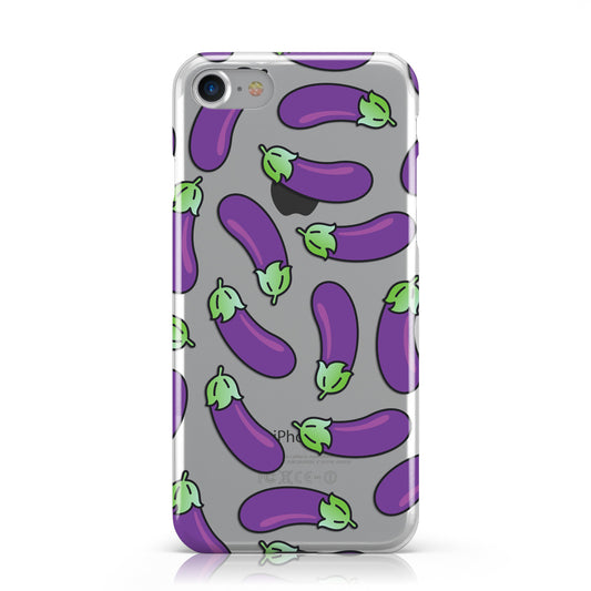 Aubergine Transparent Apple iPhone Case