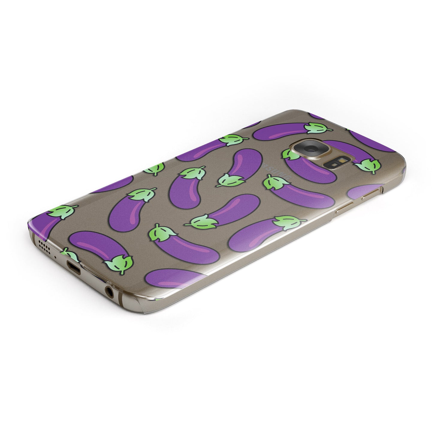 Aubergine Transparent Samsung Galaxy Case Bottom Cutout