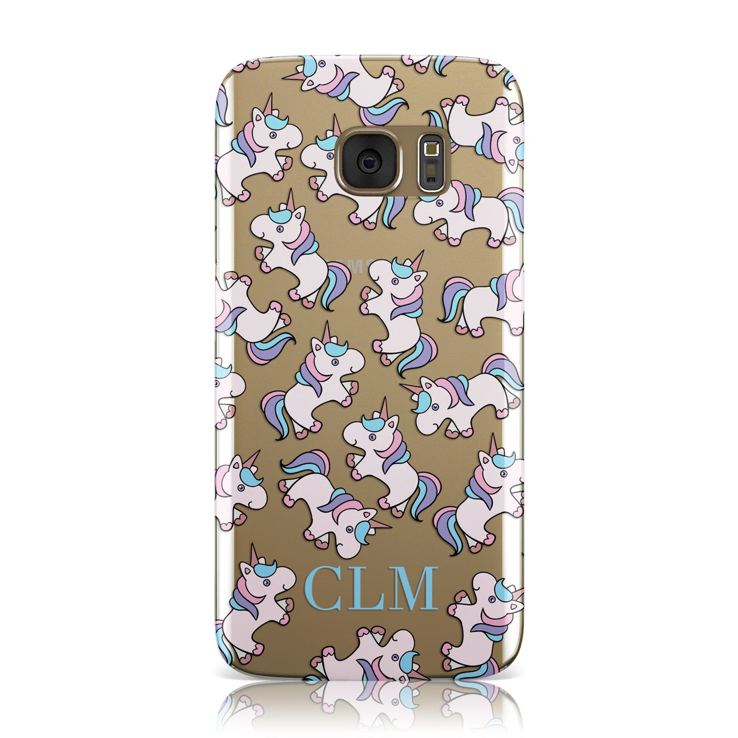 Baby Unicorn Personalised Initials Samsung Galaxy Case