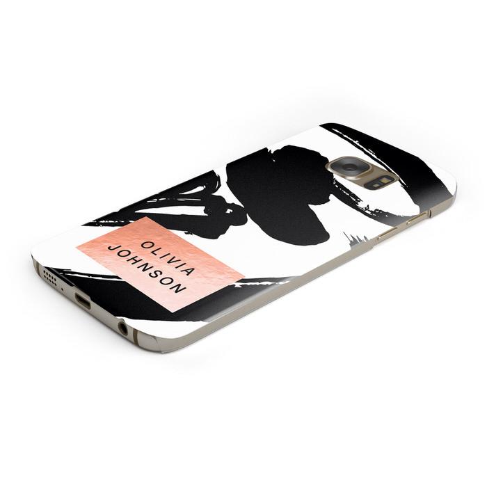 Personalised Black Brushes With Name Samsung Galaxy Case Bottom Cutout