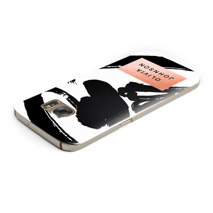 Personalised Black Brushes With Name Samsung Galaxy Case Top Cutout