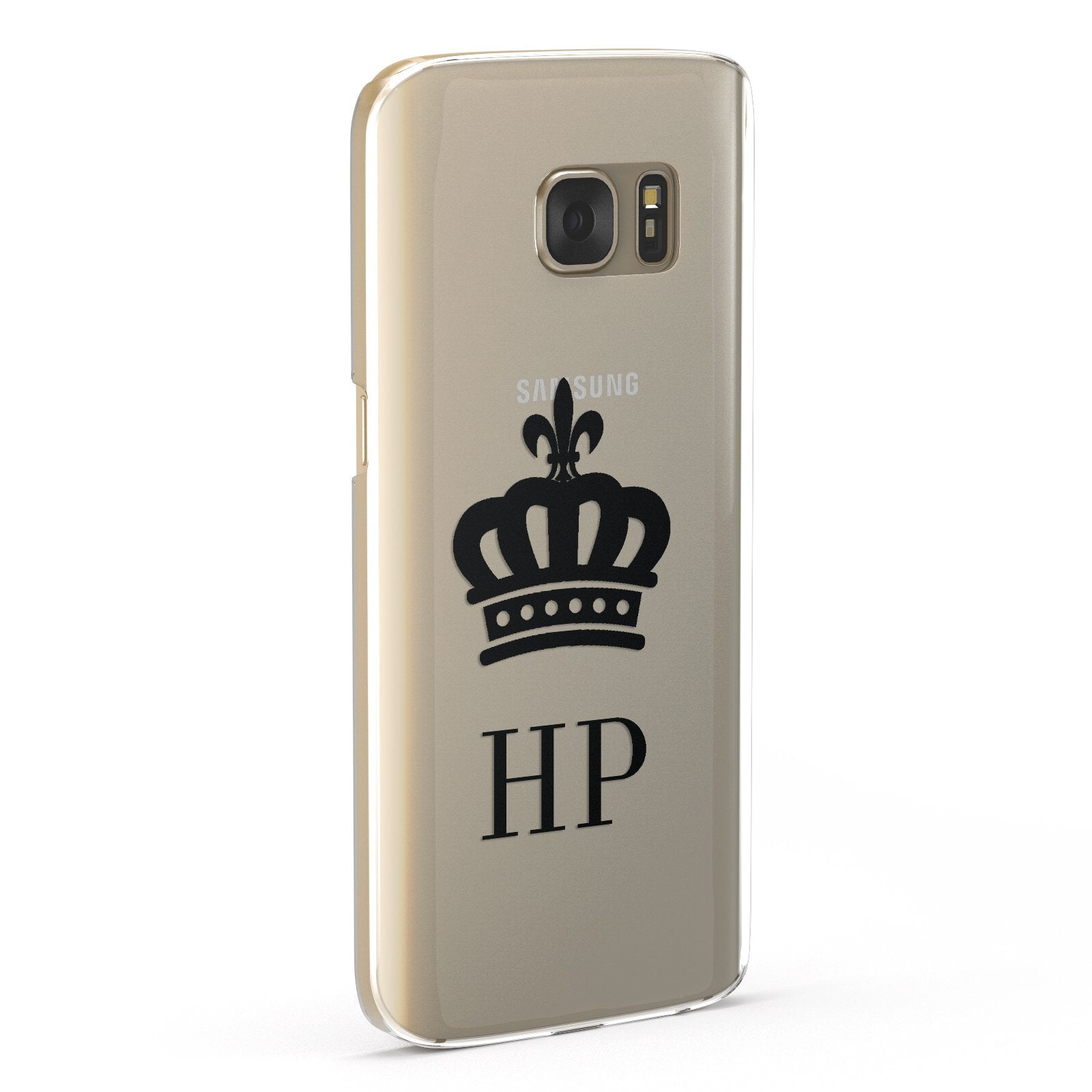 Personalised Black Crown & Initials Clear Google Case Fourty Five Degrees