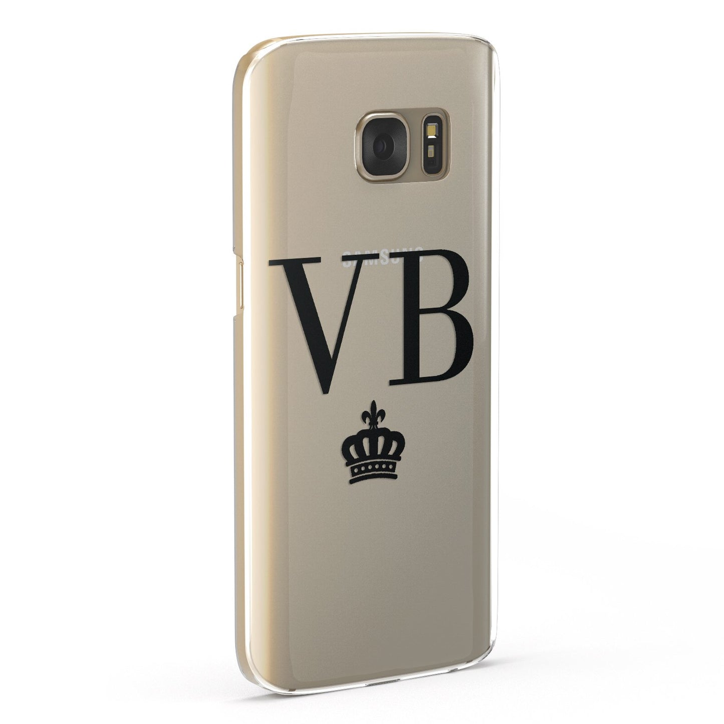 Personalised Black Initials & Crown Clear Google Case Fourty Five Degrees