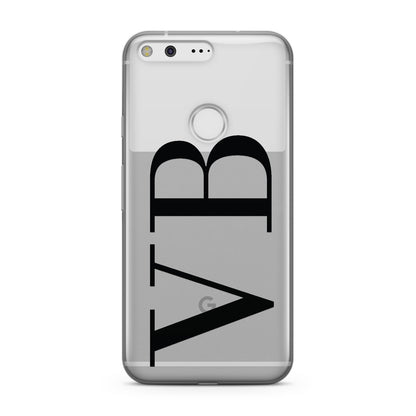 Personalised Black Initials Customised Clear Google Case