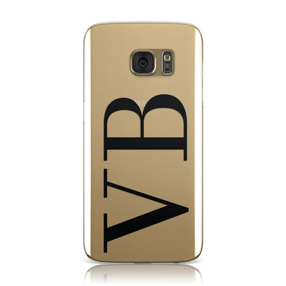 Personalised Black Initials Customised Clear Samsung Galaxy Case