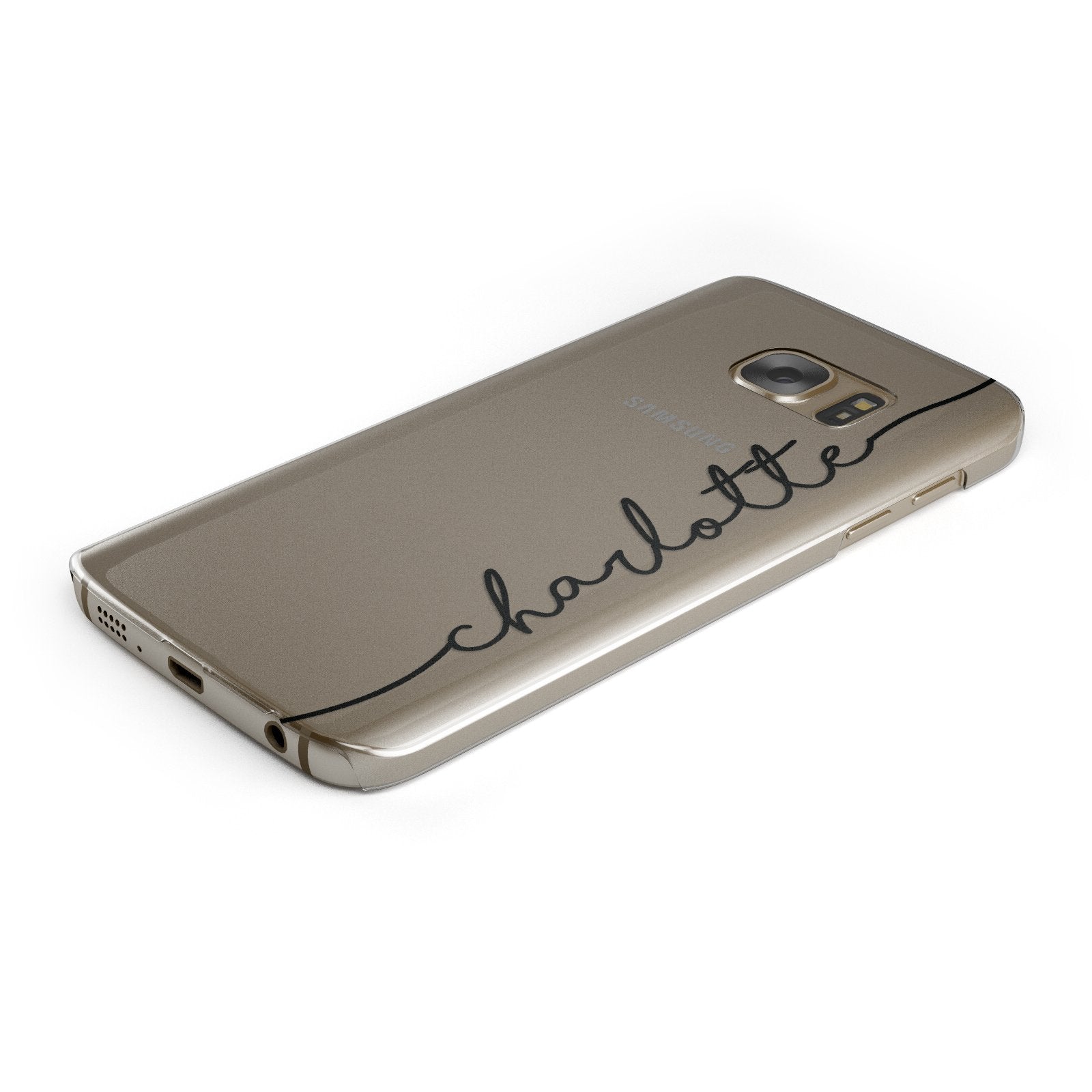 Personalised Black Name Customised Clear Google Case Bottom Cutout