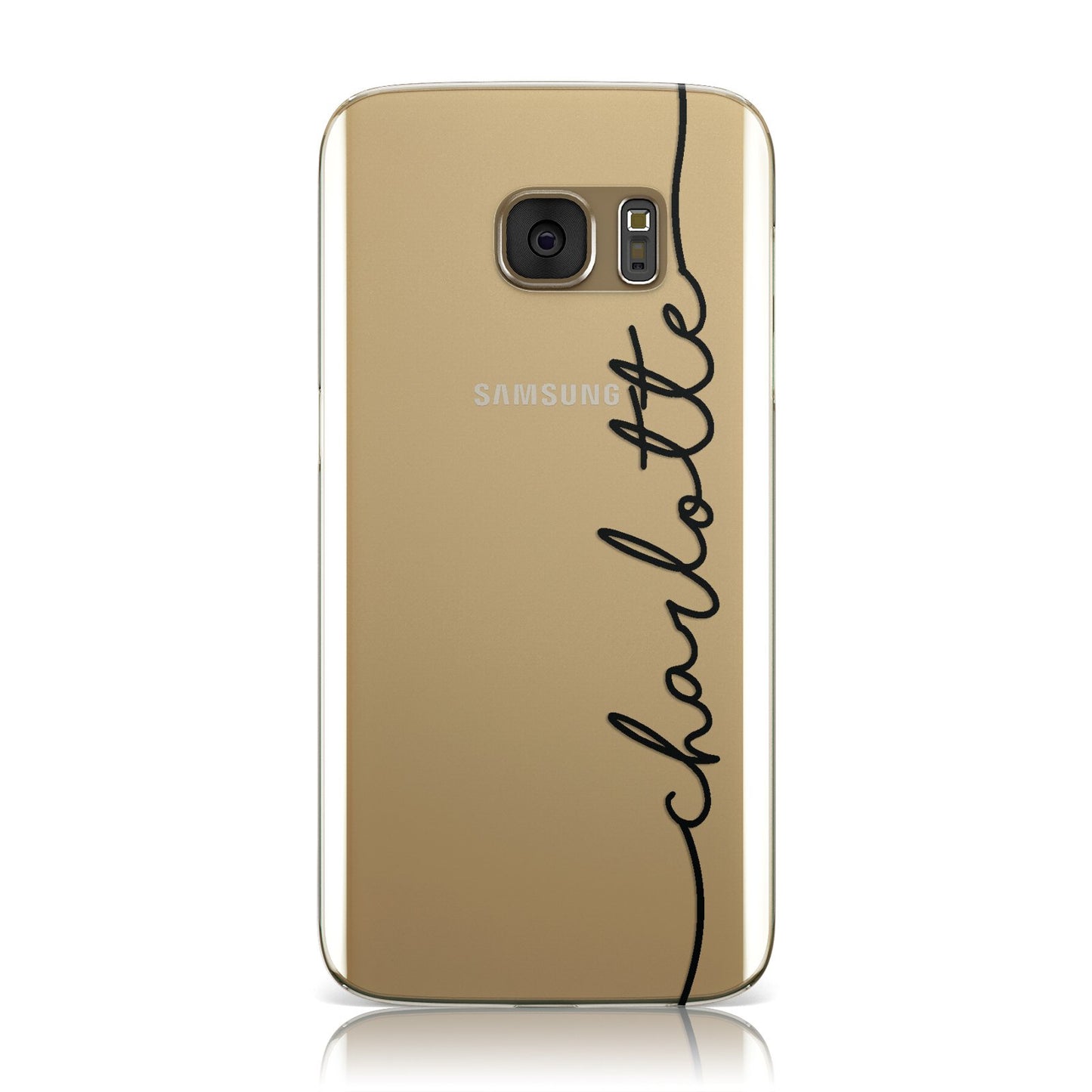 Personalised Black Name Customised Clear Samsung Galaxy Case