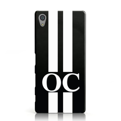 Black Personalised Initials Sony Xperia Case