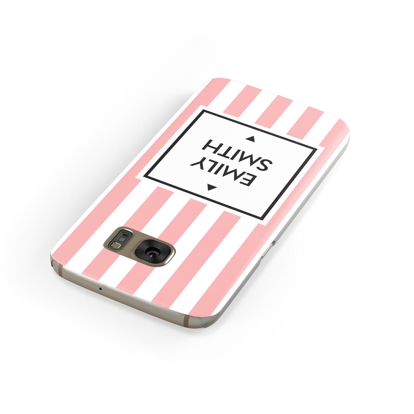 Personalised Candy Striped Name Initials Samsung Galaxy Case Front Close Up