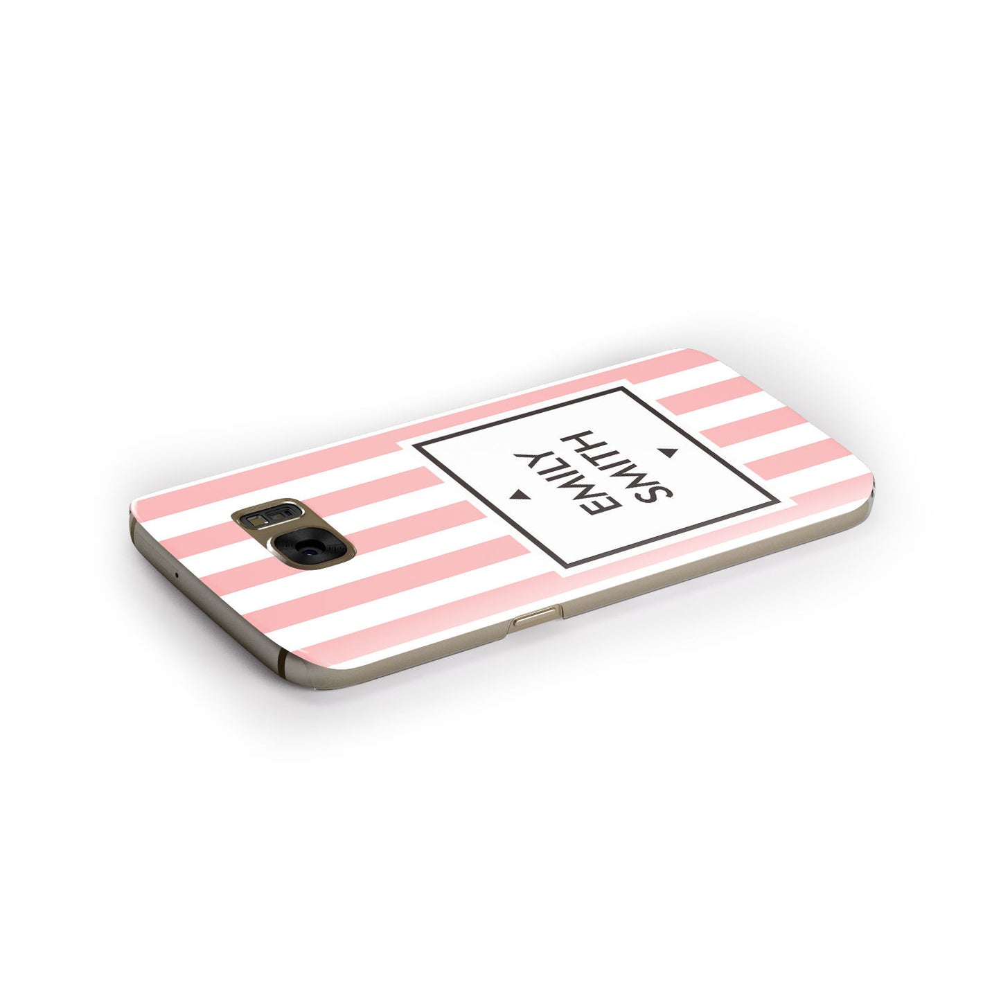 Personalised Candy Striped Name Initials Samsung Galaxy Case Side Close Up