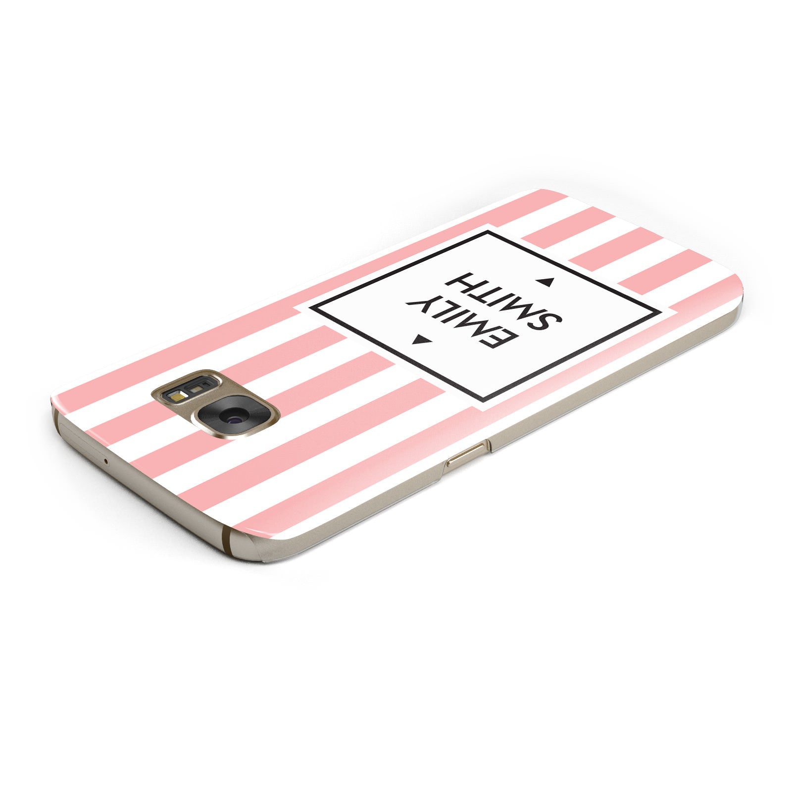 Personalised Candy Striped Name Initials Samsung Galaxy Case Top Cutout