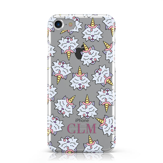 Cat Unicorn Ice Cream Personalised Apple iPhone Case