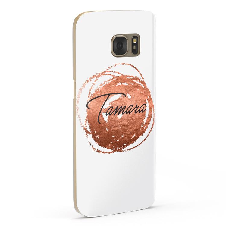 Personalised Copper Effect Custom Initials Samsung Galaxy Case Fourty Five Degrees