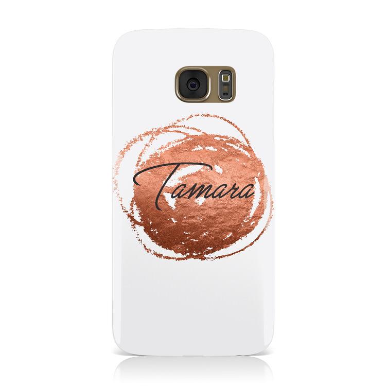 Personalised Copper Effect Custom Initials Samsung Galaxy Case