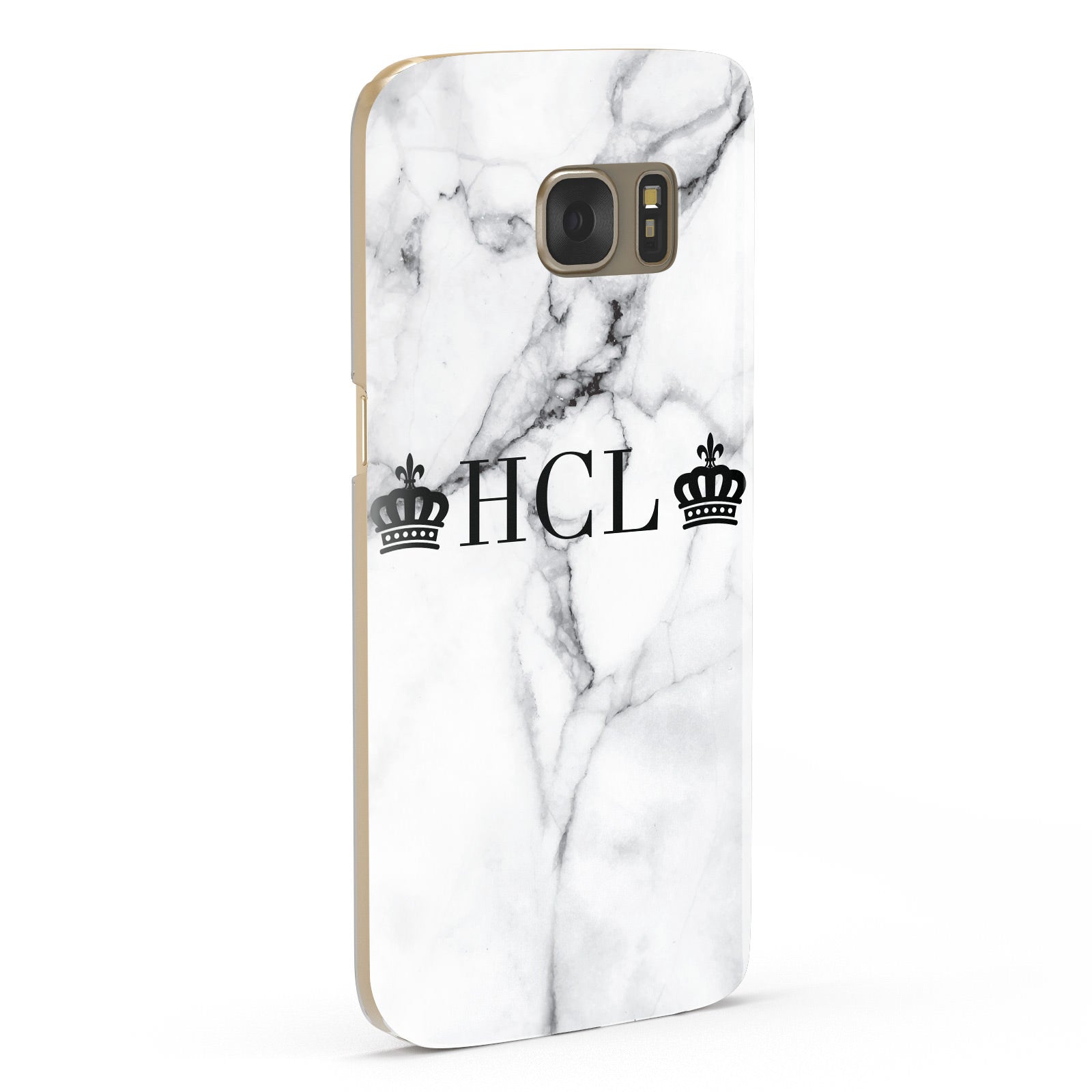 Personalised Crowns Marble Initials Samsung Galaxy Case Fourty Five Degrees