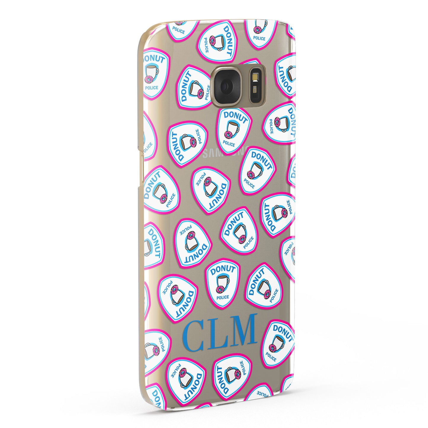 Personalised Donut Police Initials Samsung Galaxy Case Fourty Five Degrees