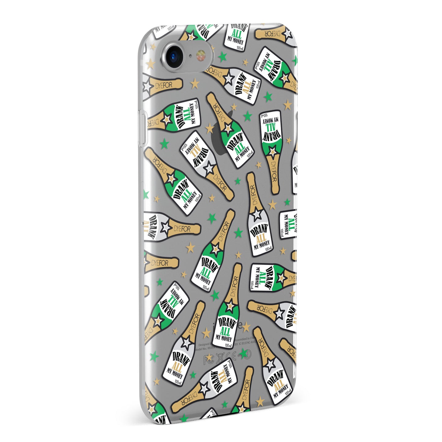 Drank All My Money Champagne Clear Apple iPhone Case Fourty Five Degrees