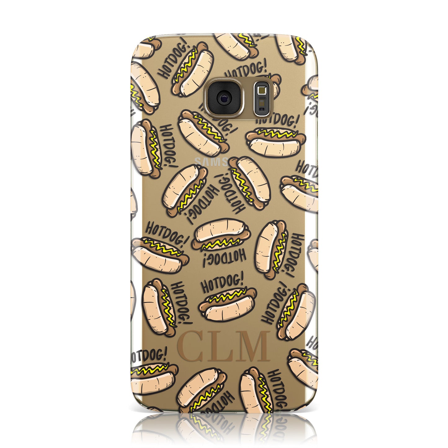 Personalised Hot Dog Initials Samsung Galaxy Case