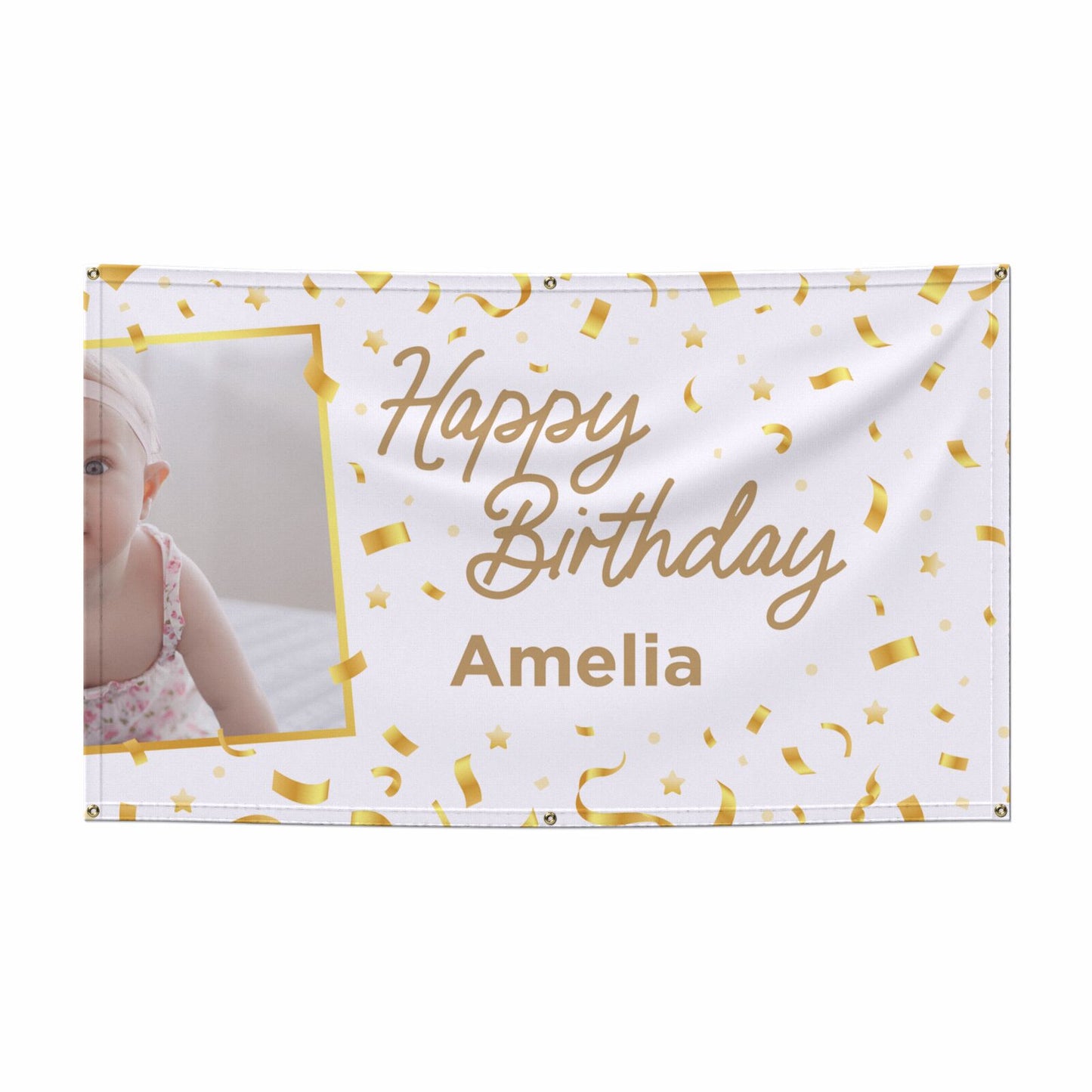 key Birthday Personalised 5x3 Vinly Banner with Grommets